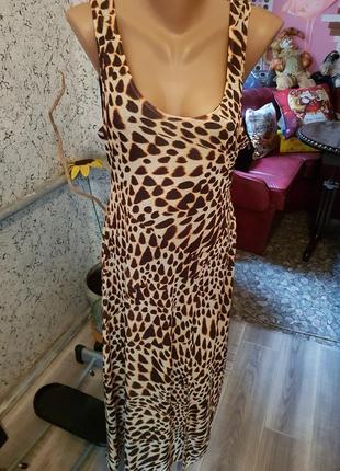 Сарафан платья в леопардовый принт.3 фото