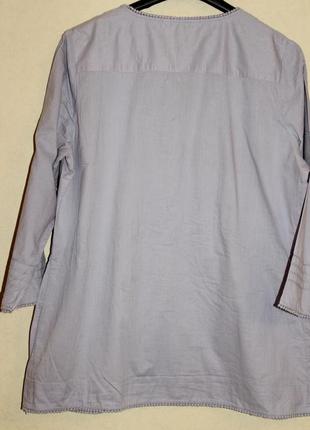 Красивая брендовая блуза рубашечка с кружевами 100% хлопок4 фото