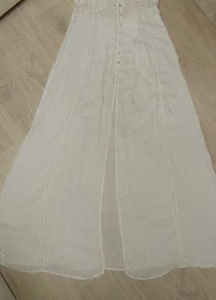 Красивое нежное пляжное длинное платье туника с кружкой9 фото