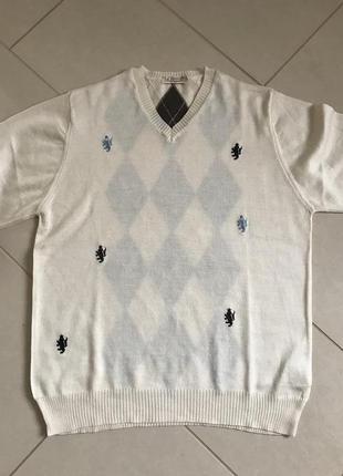 Пуловер мужской шерстяной стильный le breve размер l7 фото