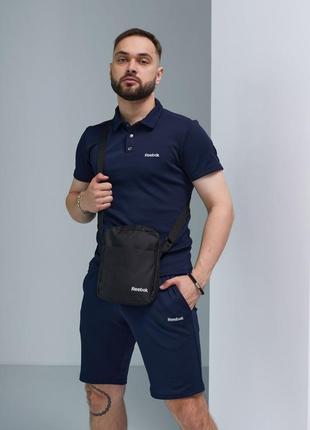 Комплект reebok поло и шорты +барсетка🔥🔥🔥