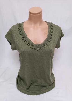 Футболка хаки h&m m/10/38/12/40/l