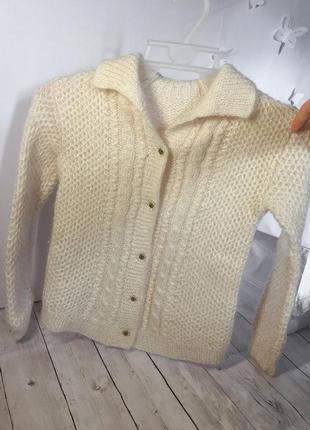 Вязаный свитер, кофта на пуговицах ручная работа вязаный свитер на пуговицах