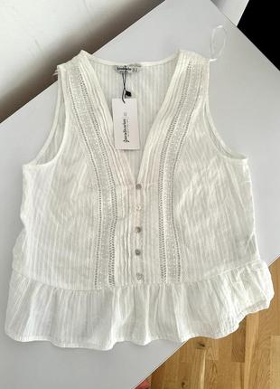 Жіноча сорочка блуза біла топ s stradivarius