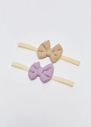 Фирменный праздничный нежный набор обруч ободок повязка резинка бант для волос прованс lc waikiki