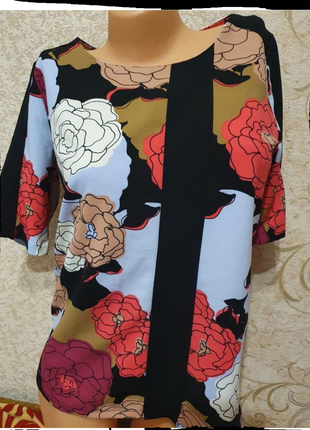 Блуза цветочная 46-48р1 фото