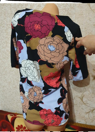 Блуза цветочная 46-48р2 фото