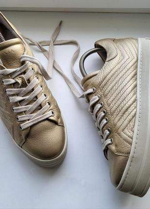 Женские кожаные кеды-слипоны via vavai