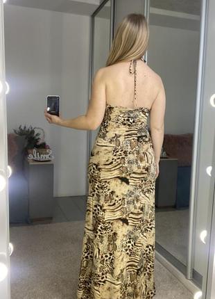 Тигровое макси платье No4829 фото
