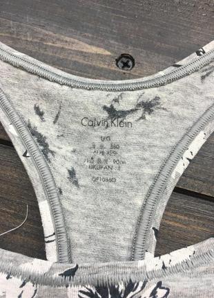 Эластичный серый комплект нижнего белья с цветочным принтом от calvin klein4 фото