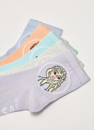 5-6/7-8/9-10 новые фирменные детские высокие теплые носки 5 пар frozen ельза ледяное сердце lc waikiki3 фото