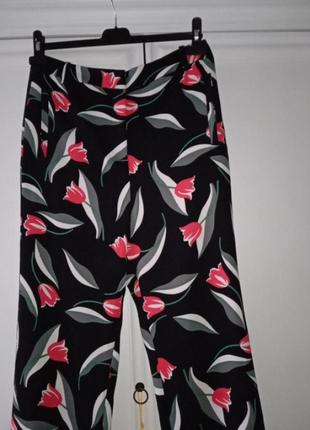 Жіночі штани брюки літні нові квіткового принту3 фото