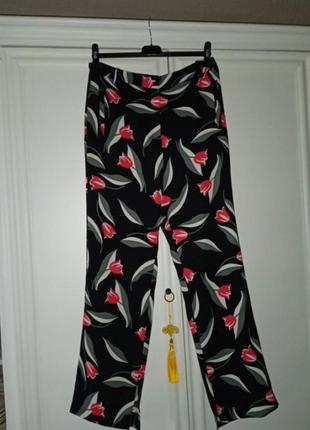 Жіночі штани брюки літні нові квіткового принту2 фото