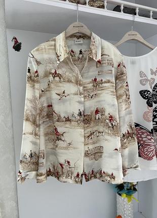 Крутая винтажная блузка батал marks & spenser