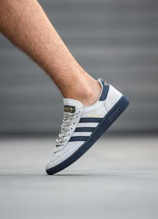 Мужские кроссовки adidas spezial handball grey blue 40-41-42-43-44-458 фото