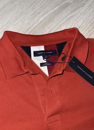 Чоловічий поло slim fit flag tipped polo tommy hilfiger3 фото