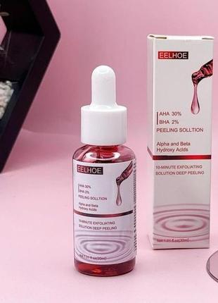 Кислотный пилинг- сыворотка eelhoe peeling solltion aha30% + bha 2%1 фото