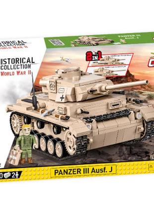 Конструктор cobi друга світова війна танк panzer iii, 780 деталей (cobi-2562)