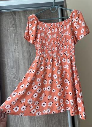 Платье для девочки в цветочный принт