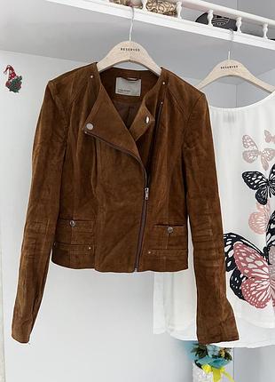 Крутая замшевая куртка косуха vero moda