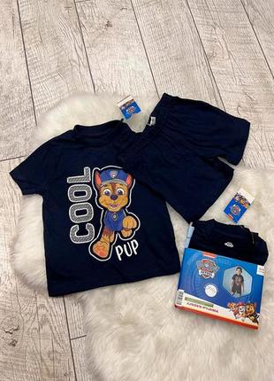 Дитяча літня трикотажна піжама paw patrol для хлопчика 100343 фото