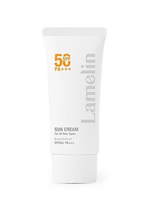 Зволожуючий сонцезахисний крем з гіалуроновою кислотою lamelin sun cream spf50+ pa++++, 50 мл