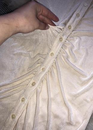 Платье рубашка рубчик резинка лапша мини с воротником9 фото