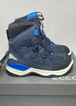 Детские кожаные сапоги ecco snow mountain 28 размер, ботинки  экко мальчику
