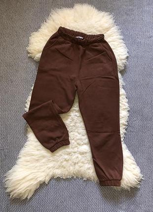 Штаны спортивные прогулочные zara флисовые утеплённые манжеты