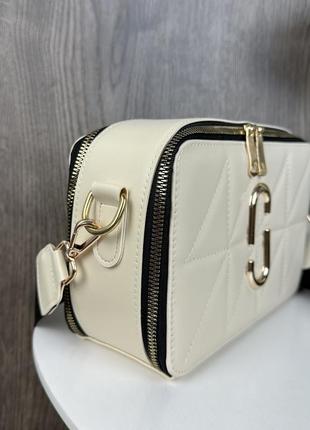 Модна жіноча міні сумочка люкс якість молочна3 фото