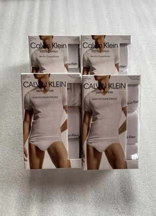 Новый набор calvin klein футболки (ck 3-pack v-neck white)с америки m,l,xl5 фото