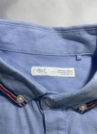 Голубая натуральная рубашка от next4 фото