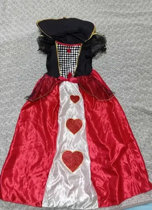 Карнавальный костюм червовая королева алиса в стране 9-10 лет