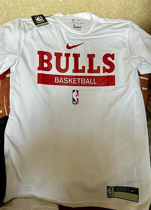 Футболка nike chicago bulls nba dri-fit practice t-shirt, jordan