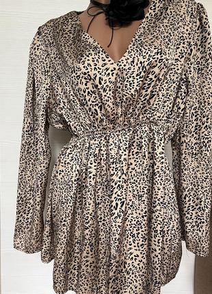 Туника - платье принт леопард l-xxl missguided maternity1 фото