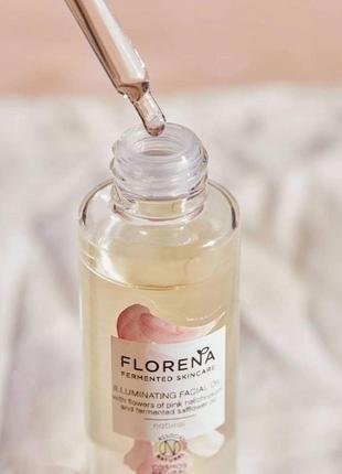 Натуральное масло для сияющей кожи лица florena livesta левое нижочки
