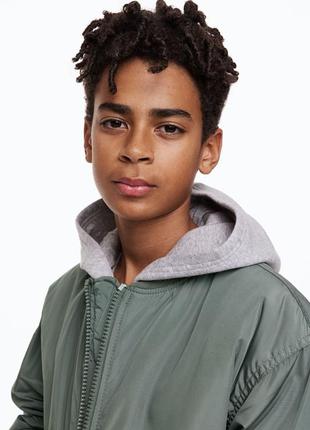 Курточка-бомбер куртка для хлопчика з поліестеровою підкладкою вітрівка h&m ейч енд ем3 фото