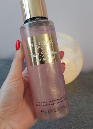 Спрей для тіла з ефектом мерехтіння victoria's secret pure seduction shimmer fragrance mist