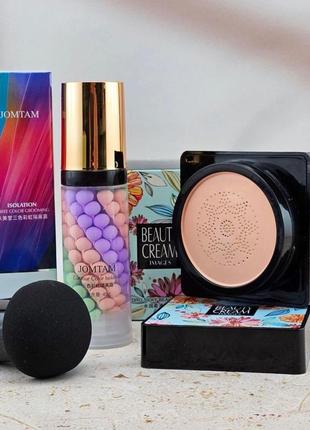 Базовый набор корейской косметики кушон images beauty cream+праймер(база) jomtam 3 в...