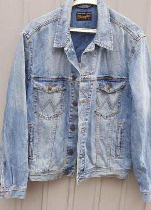 Мужская винтажная джинсовая куртка wrangler.1 фото