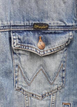 Мужская винтажная джинсовая куртка wrangler.2 фото