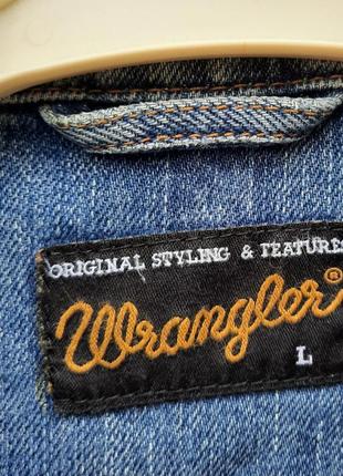 Мужская винтажная джинсовая куртка wrangler.3 фото