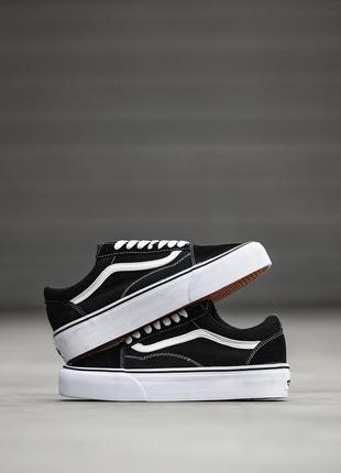 Женские кеди vans classic platform black white 37-38-38.5-39-40