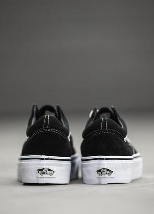 Женские кеди vans classic platform black white 37-38-38.5-39-404 фото