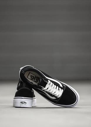 Женские кеди vans classic platform black white 37-38-38.5-39-403 фото