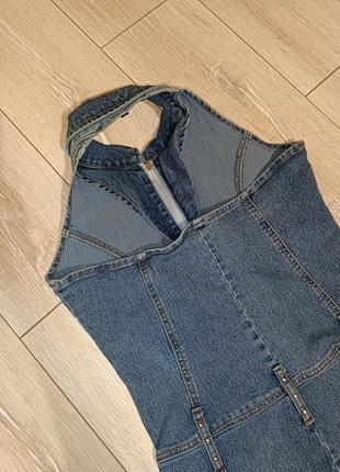 Брендовий джинсовий комбінезон з штанами - кюлотами бренду colloseum6 фото