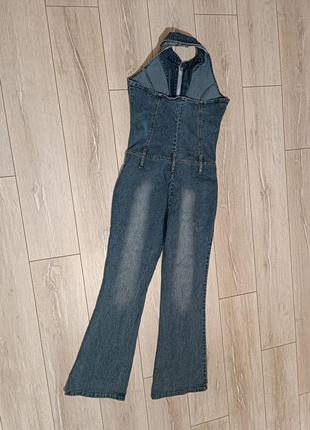 Брендовий джинсовий комбінезон з штанами - кюлотами бренду colloseum7 фото