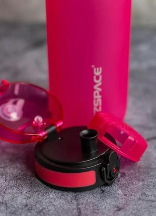 Пляшка для води uzspace pink 800 мл рожева2 фото