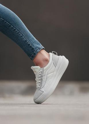 Женские кеди vans old skool overt plus cc beige 36-37-38-39-408 фото