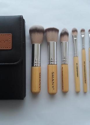 Набір кистей для макіяжу шані i love bamboo - 7pc petite pro bamboo brush set